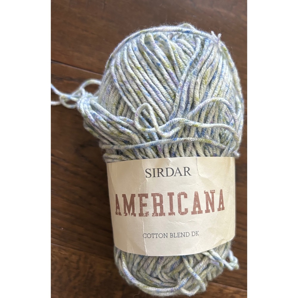 Sirdar Americana Yarn‎ Cotton Blend DK Blue Purple Green 50g Knitting Crochet